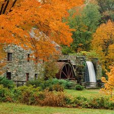 Схема вышивки «осенний пейзаж»