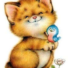 Схема вышивки «котенок»