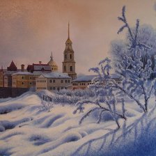 Схема вышивки «зима»