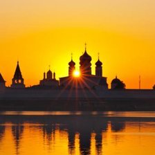 Схема вышивки «макарьевский монастырь на закате»