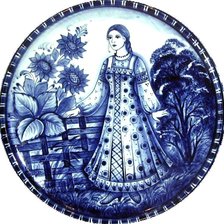 Схема вышивки «гжель»