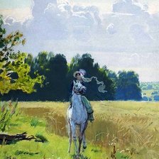 Схема вышивки «СЕРИЯ  "ЛЕТО В УСАДЬБЕ".  ПРОГУЛКА ВЕРХОМ»