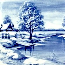 Схема вышивки «гжель»