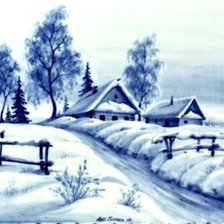 Схема вышивки «гжель»