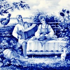 Схема вышивки «гжель»