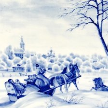 Схема вышивки «гжель»