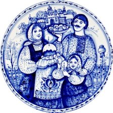 Схема вышивки «гжель»