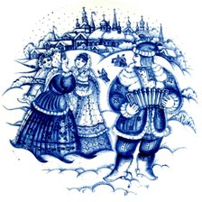 Схема вышивки «гжель»