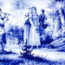 Схема вышивки «гжель»