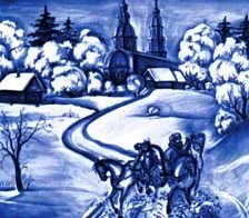 Схема вышивки «гжель»