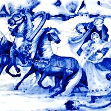 Схема вышивки «гжель»