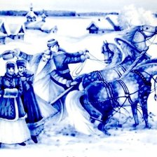 Схема вышивки «гжель»