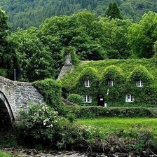 Схема вышивки «Зеленый домик»