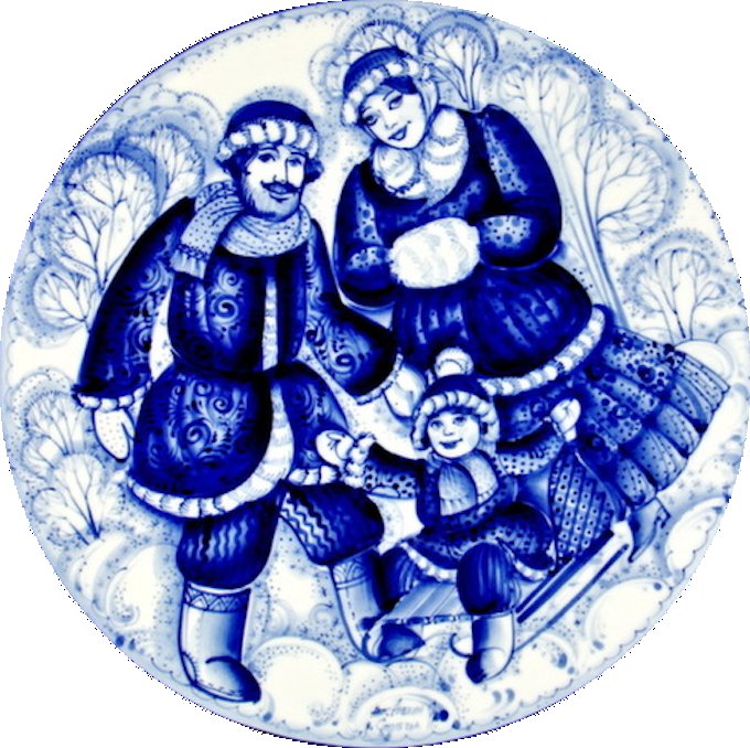 декабрь - гжель - оригинал