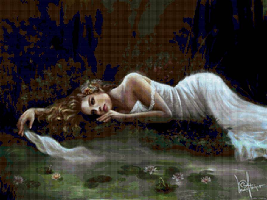 у озера - природа, девушка, вода - предпросмотр