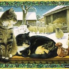 Схема вышивки «Кошки и барашки»