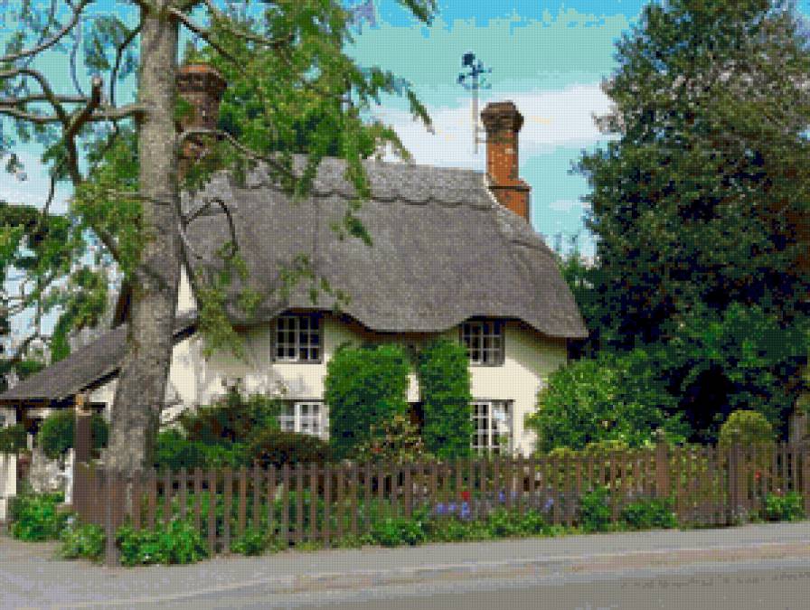 Серия "Домики Англии" - сад, дом - предпросмотр
