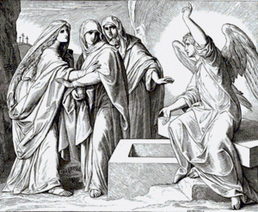 Серия "Иконы "Женщины у гроба Иисуса" - иконы, святые, православные иконы, религия - предпросмотр