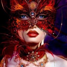 Схема вышивки «красная маска»