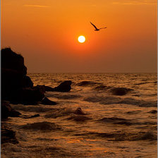 Схема вышивки «закат на море»