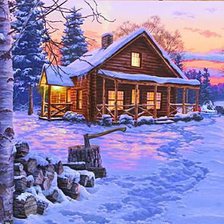 Схема вышивки «Розовый рассвет»