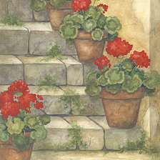 Схема вышивки «Герань на лестнице»