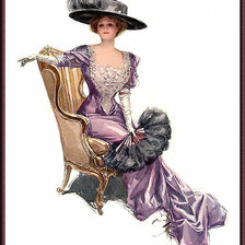 Схема вышивки «Девушка Фишера»