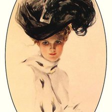 Схема вышивки «Девушка Фишера»