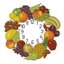 Схема вышивки «часы для кухни»