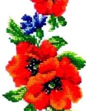Схема вышивки «Маки на женскую рубашку (схема 2)»