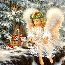 Схема вышивки «Рождественский ангел»