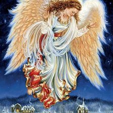 Схема вышивки «Рождественский ангел»