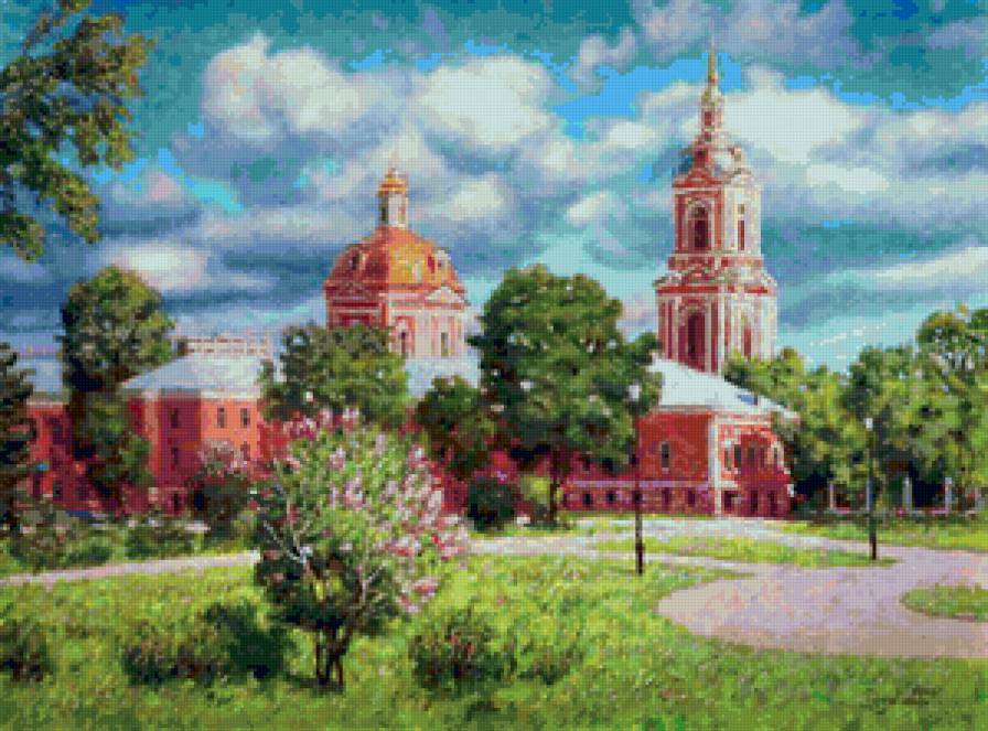 Серия "Пейзажи" - лето, пейзаж, собор, храм - предпросмотр