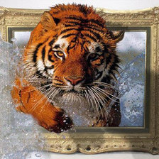 Схема вышивки «Прыжок тигра»