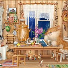 Схема вышивки «Кошкин дом 2 (побольше)»