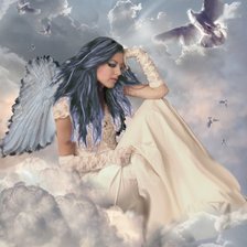 Схема вышивки «Девушка-ангел»