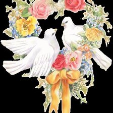 Схема вышивки «голуби»