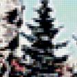 Предпросмотр схемы вышивки «Пейзаж, березы, зима» (№162666)
