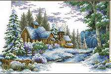 Схема вышивки «домик»