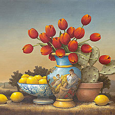 Схема вышивки «тюльпаны»