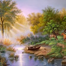 Схема вышивки «летний пейзаж»