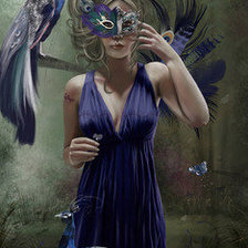 Схема вышивки «с павлинами»