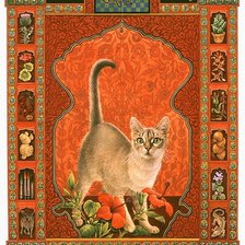 Схема вышивки «Кошачий гороскоп. Скорпион»