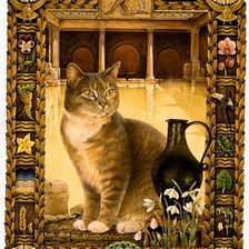 Схема вышивки «Кошачий гороскоп. Водолей»