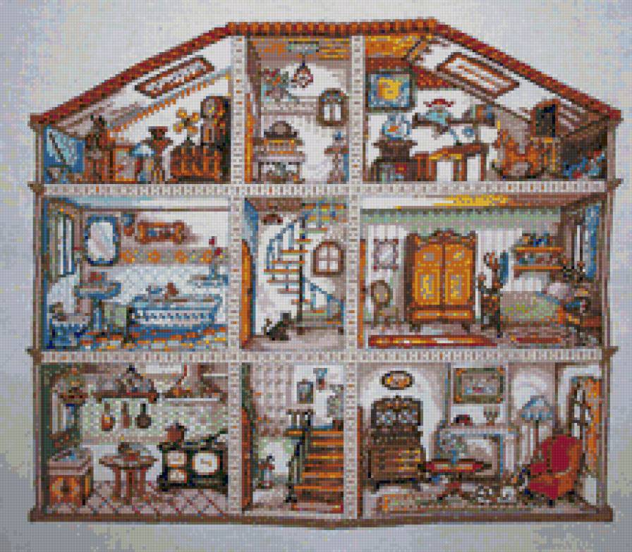 кукольный домик.. - куклы, игра..., домик - предпросмотр