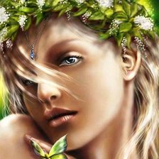 Схема вышивки «нимфа-весна»