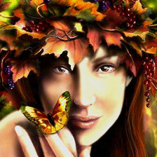 Схема вышивки «нимфа-осень2»