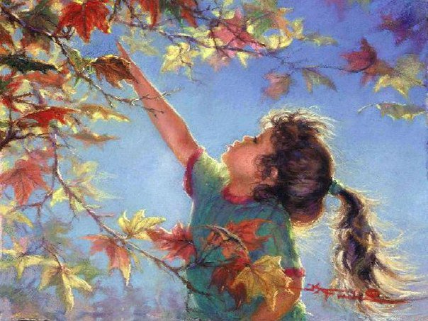 Осень в парке - осень, девочка, дети - оригинал