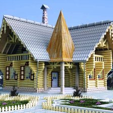 Схема вышивки «домик»