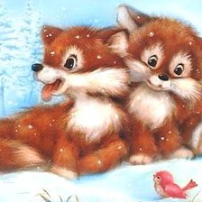 Схема вышивки «Лисички»